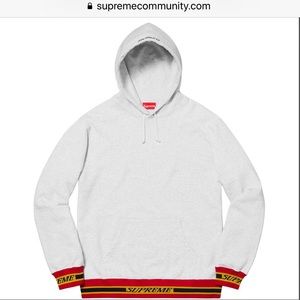 SUPREME - Striped Rib Hooded Sweatshirt